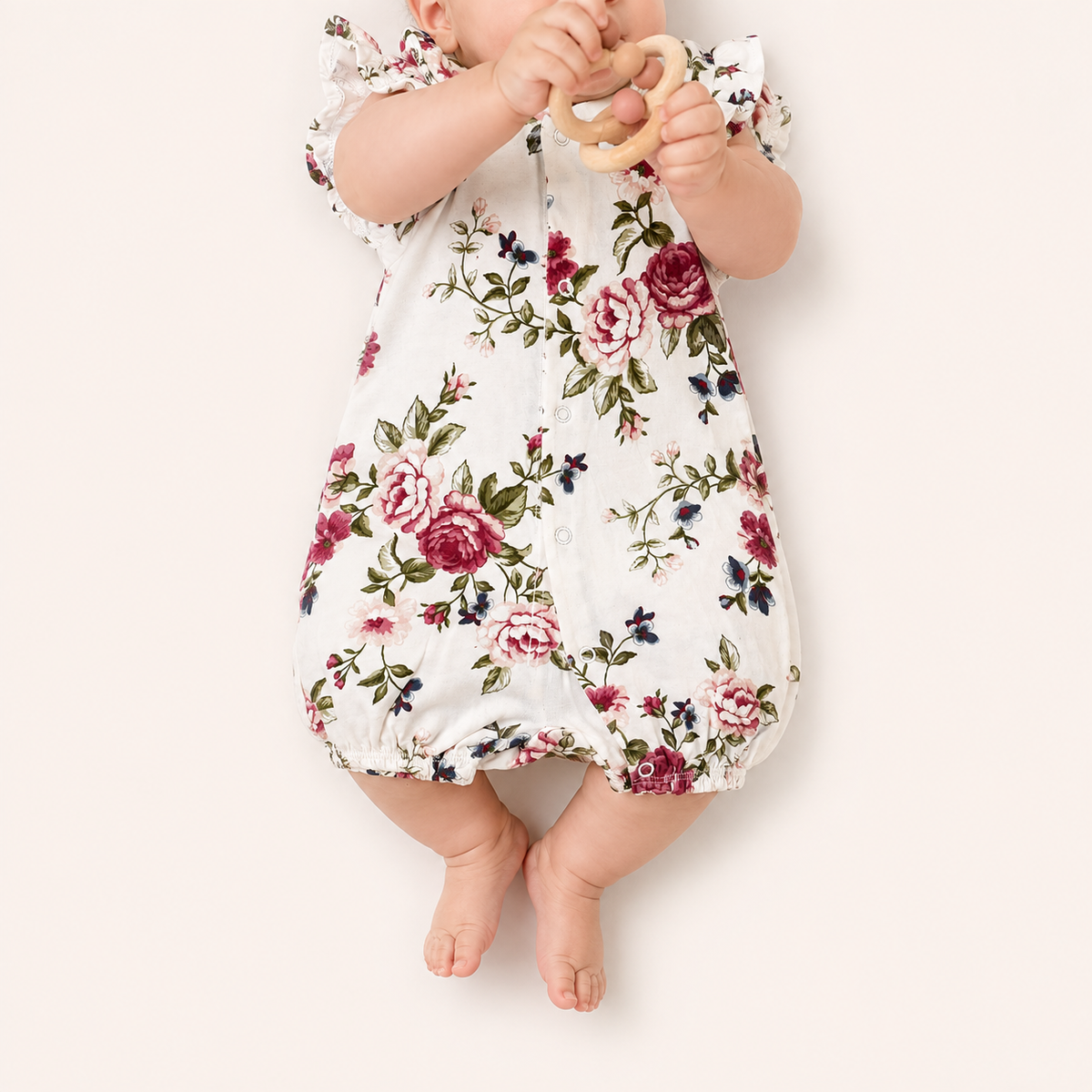 White Floral Romper