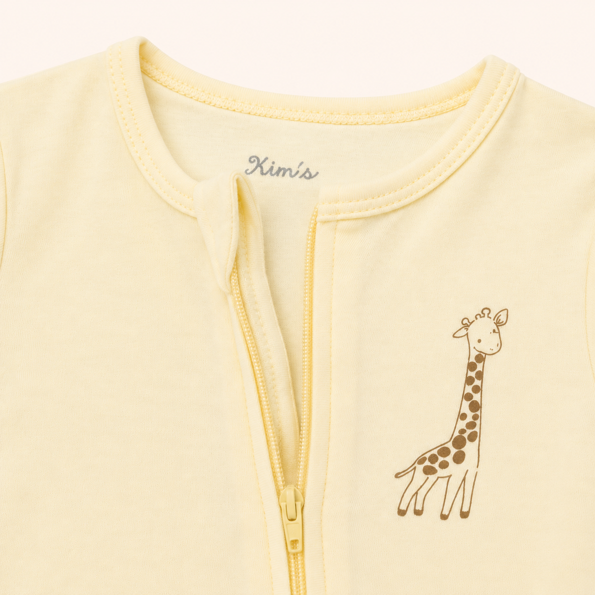 Pale Yellow Giraffe Romper