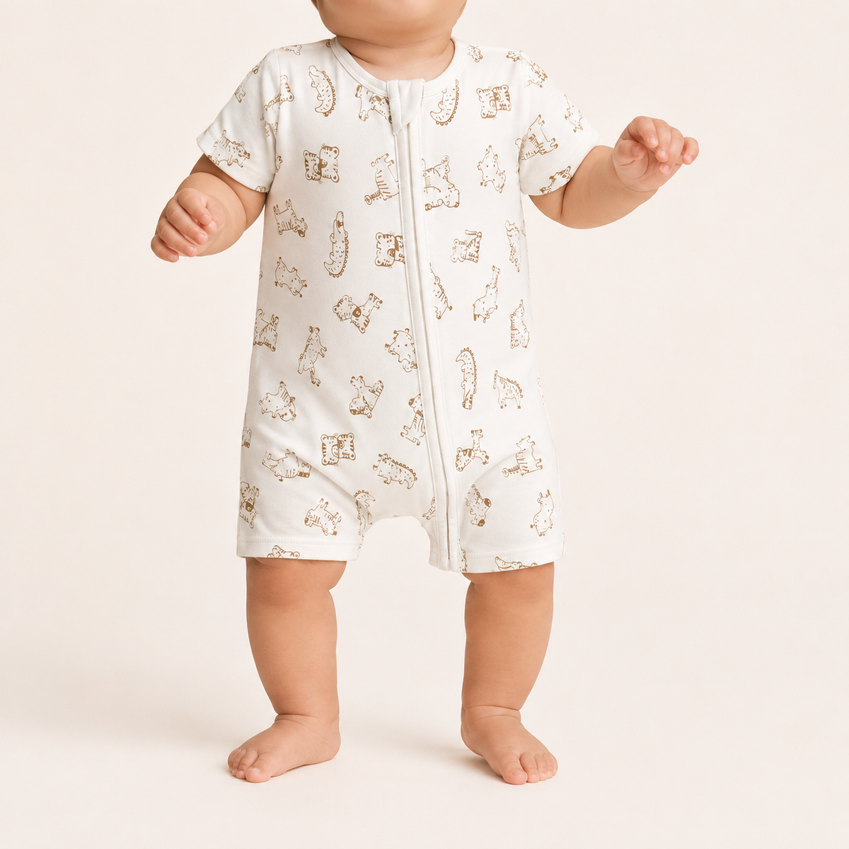 White Animal Romper