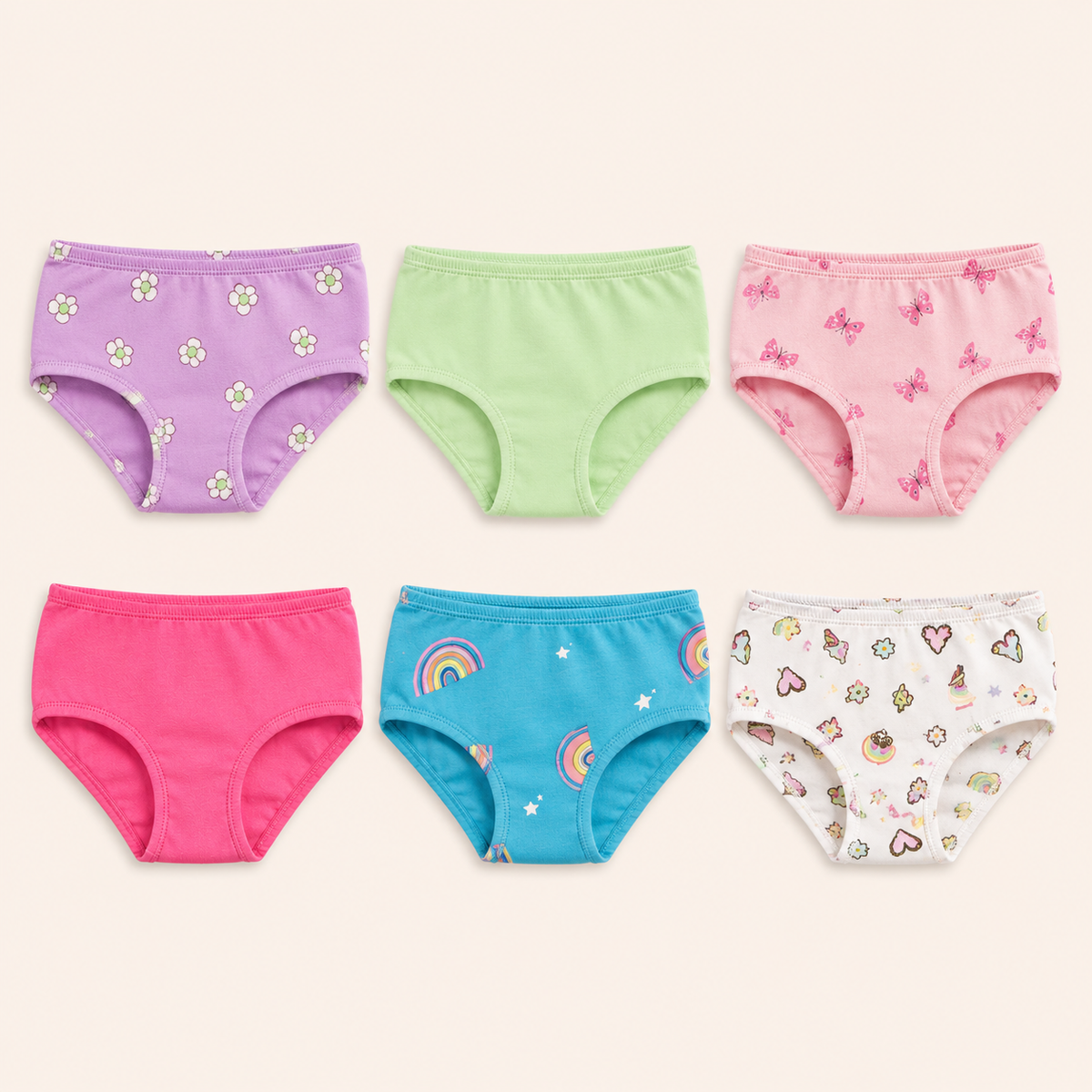 Girls 6-Pack Cotton Underwear Set