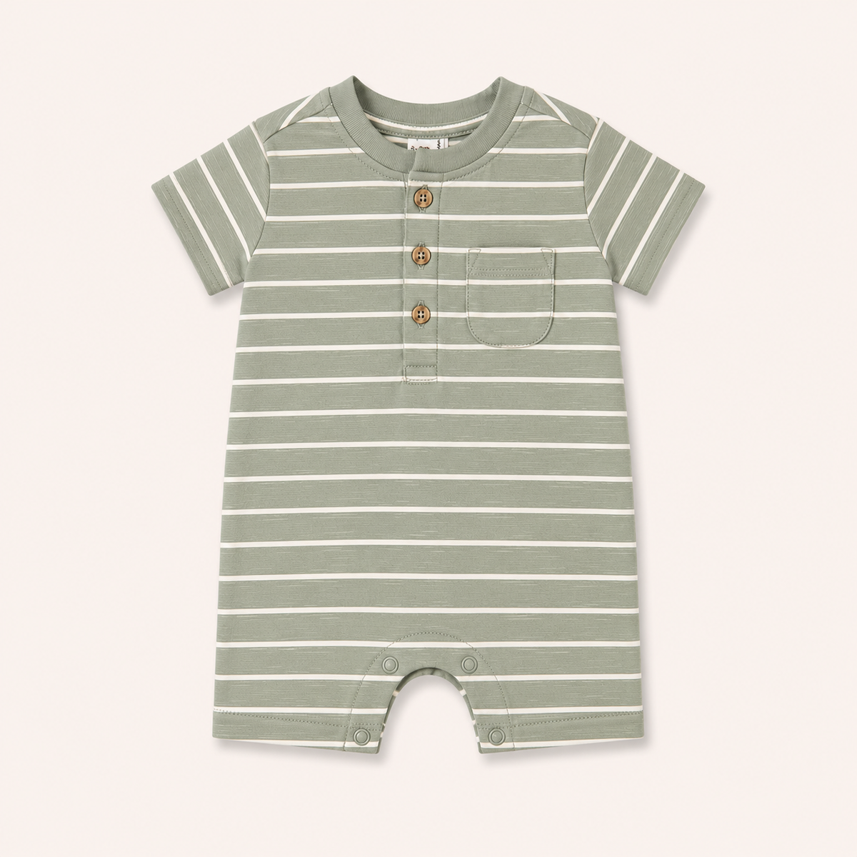 Stripe Green Romper