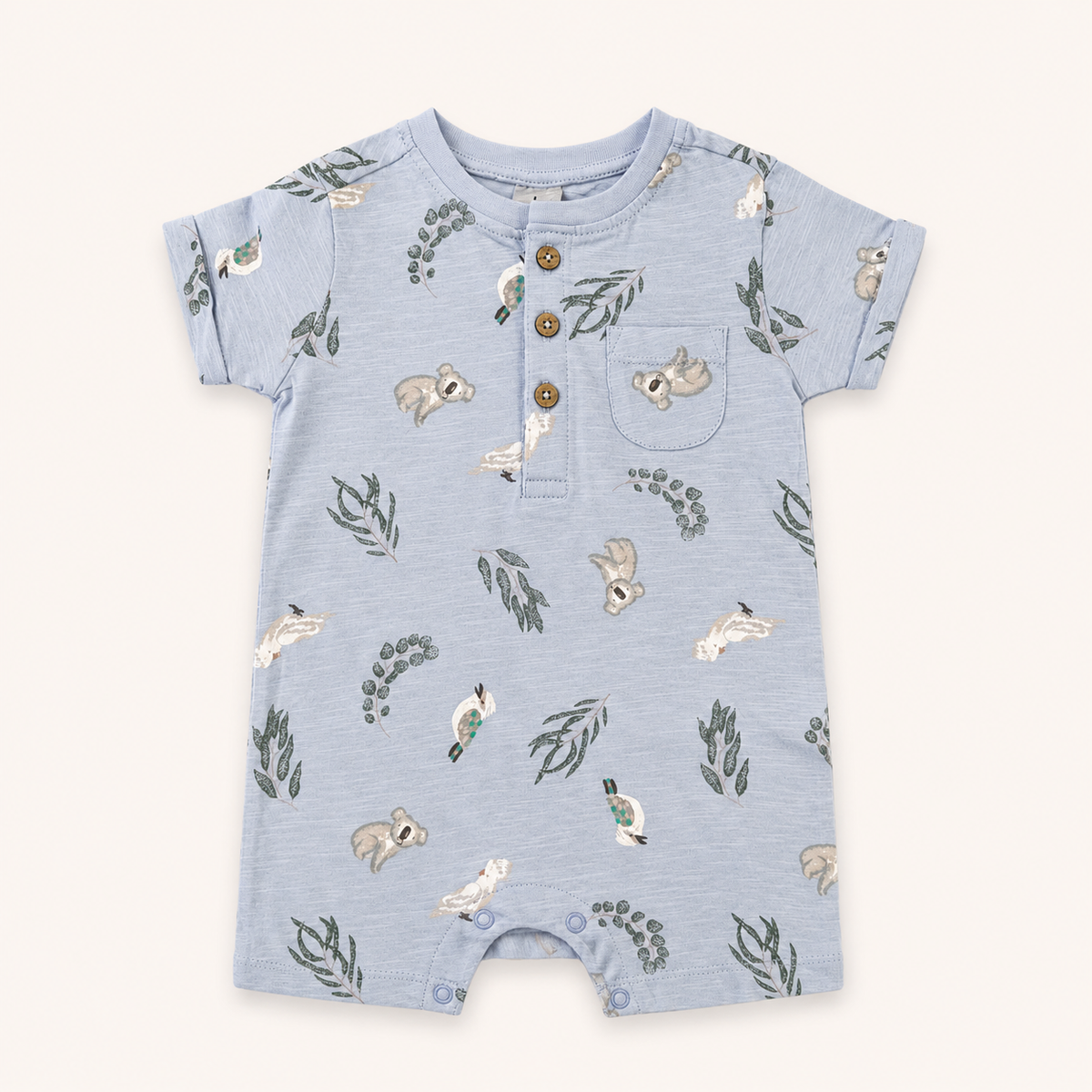 Blue Bear Romper