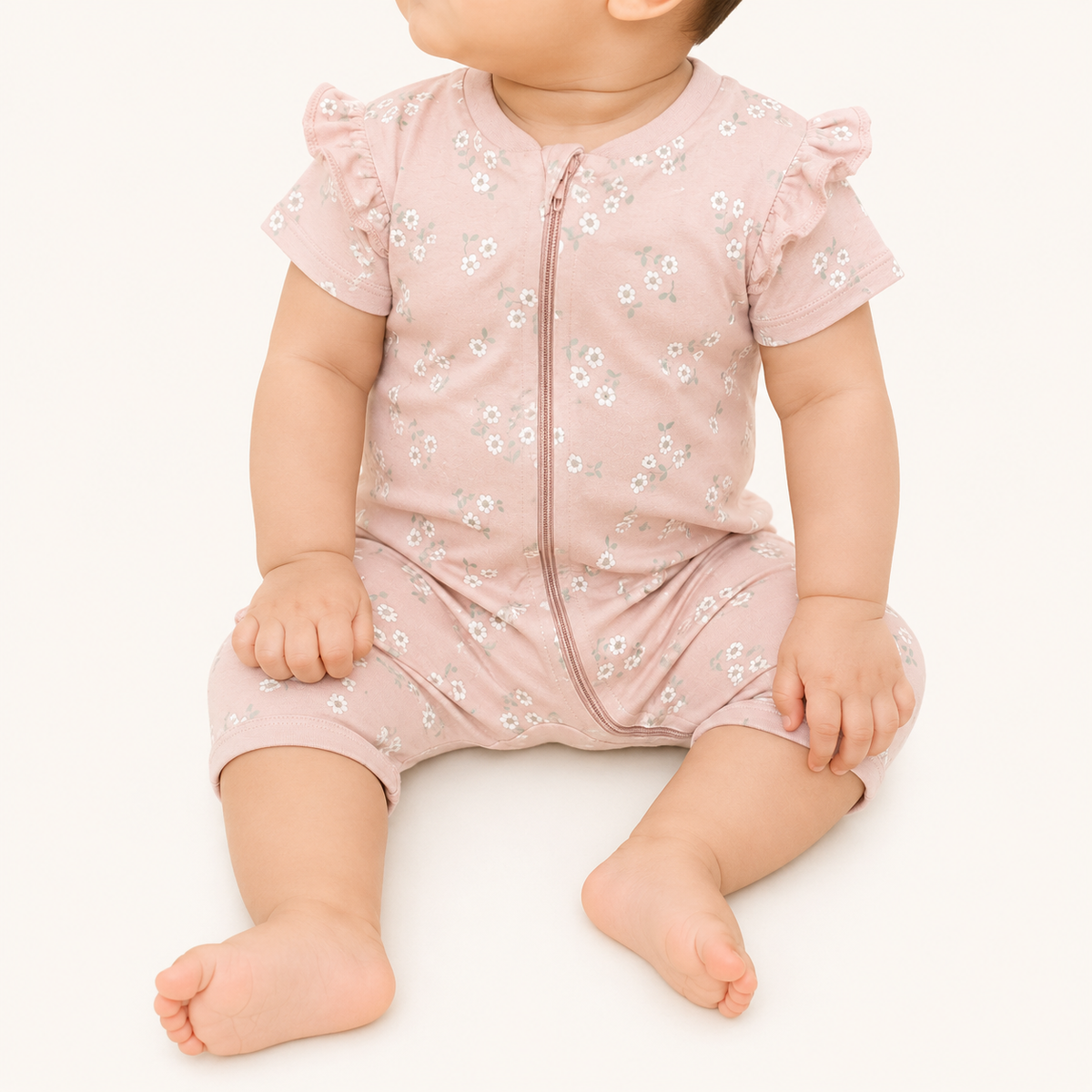 Pink Floral Romper