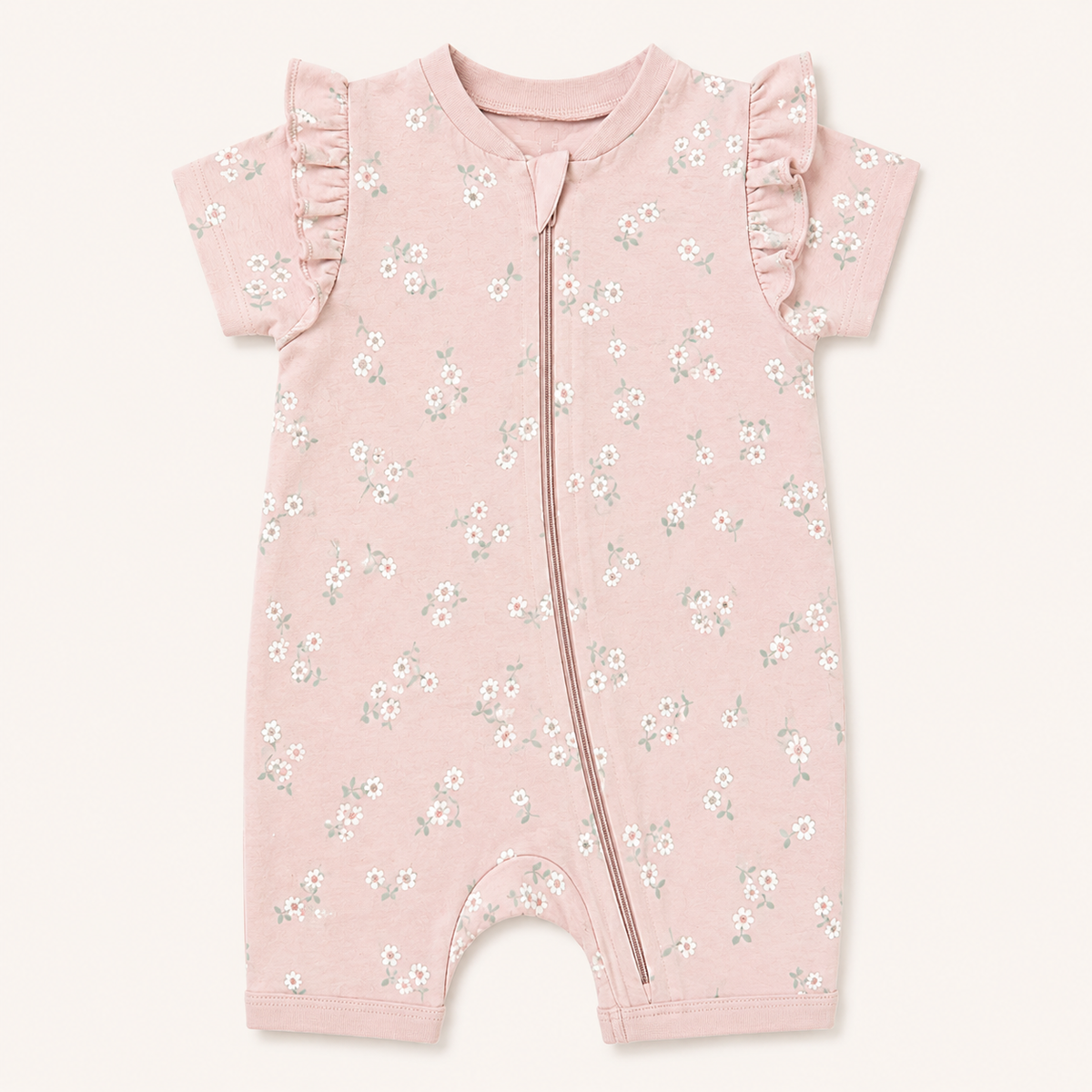 Pink Floral Romper