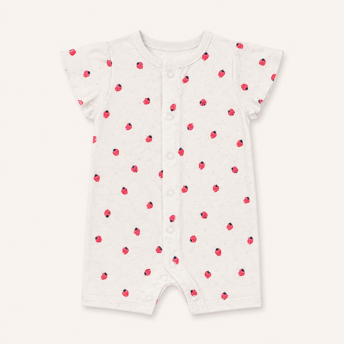 White Stawbery Romper