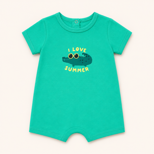 Green Crocodile Romper