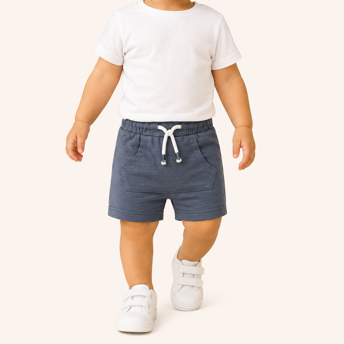 Blue Grey Shorts