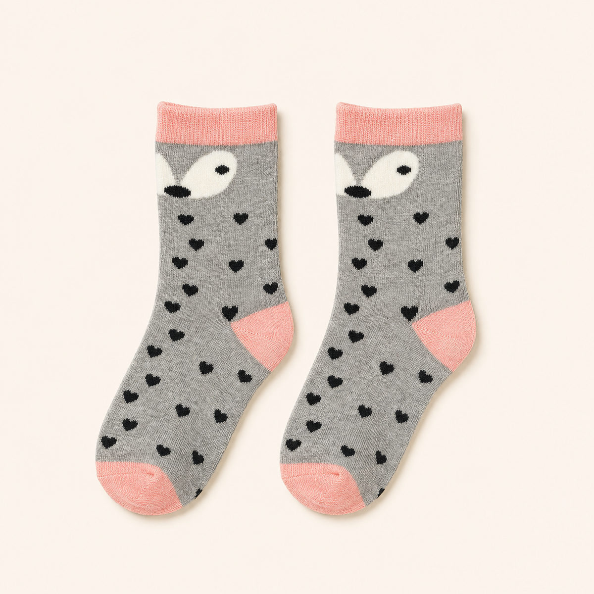 Peach Heart Socks