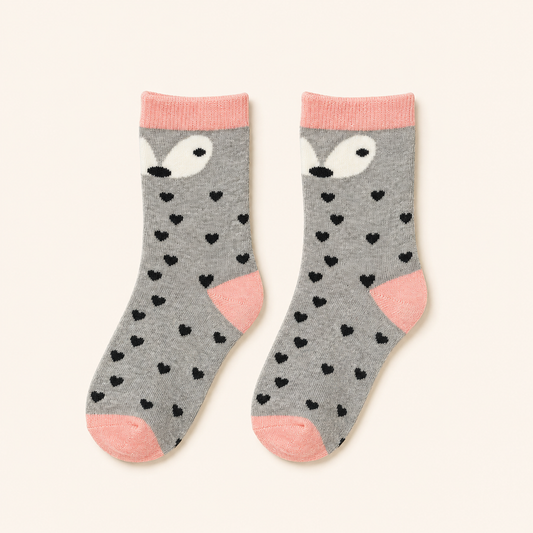 Peach Heart Socks