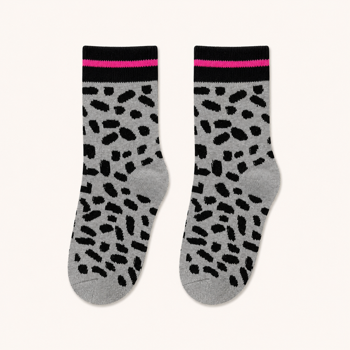 Grey Print Socks