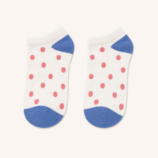 White Polka Socks