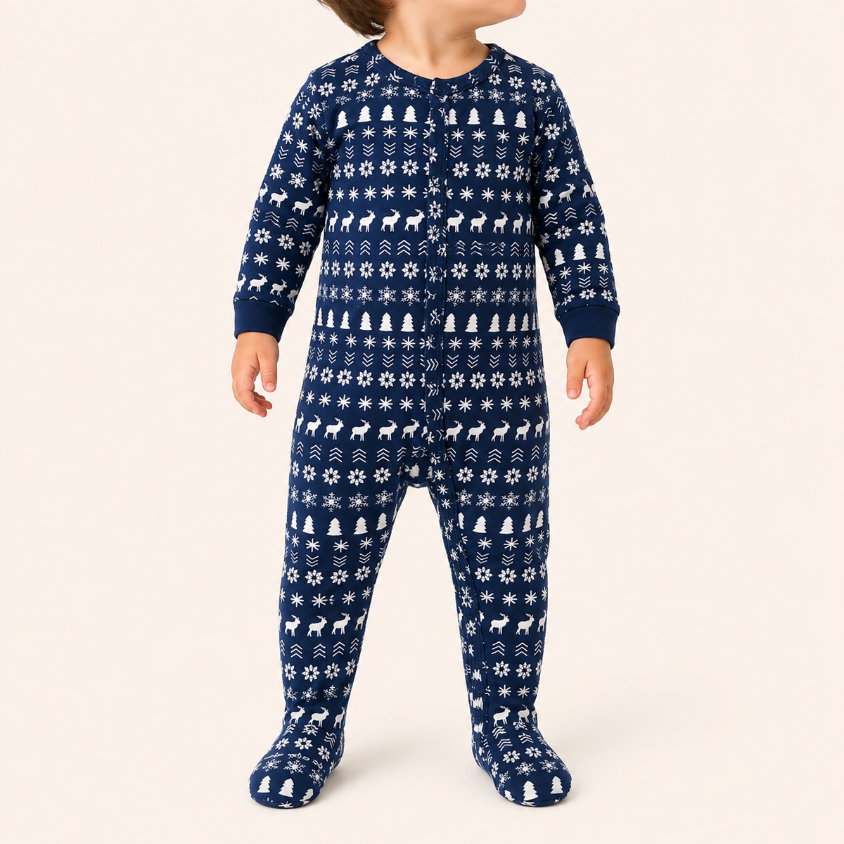 Blue Deer Holiday Romper