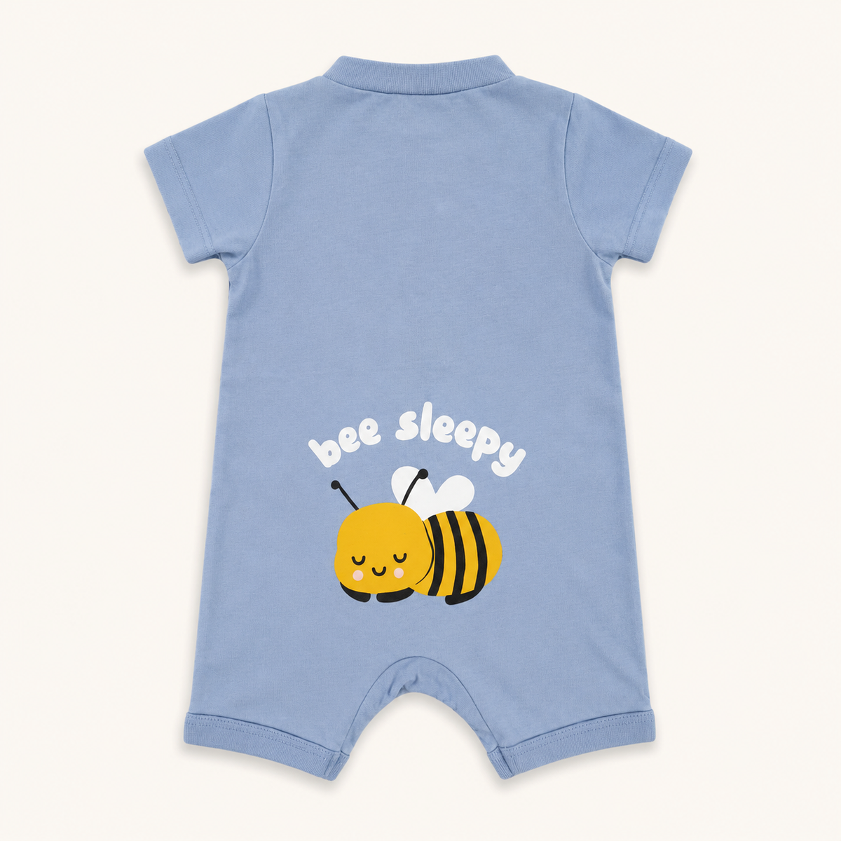 Blue Sleepy Bee Romper
