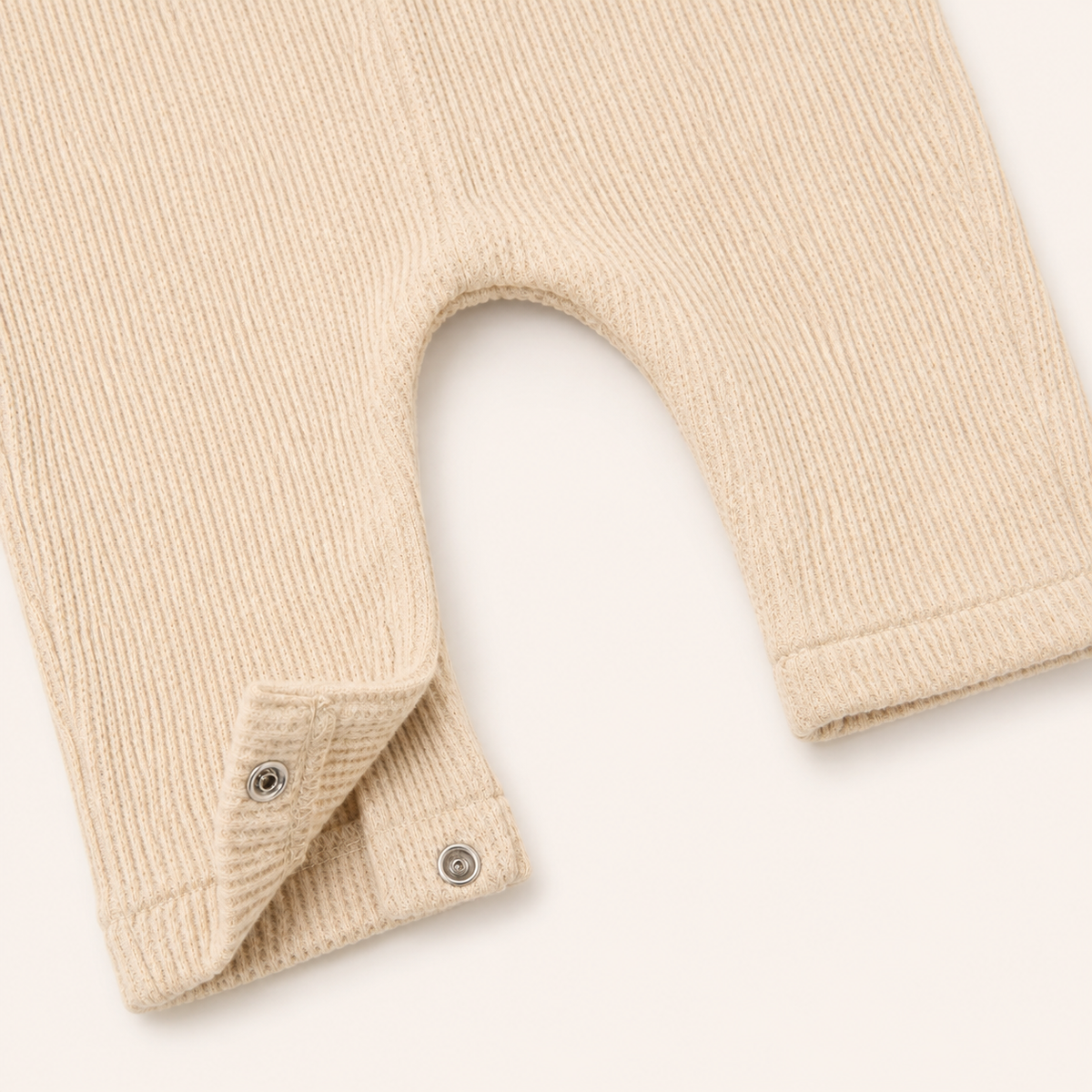 Beige pure cotton baby dungaree