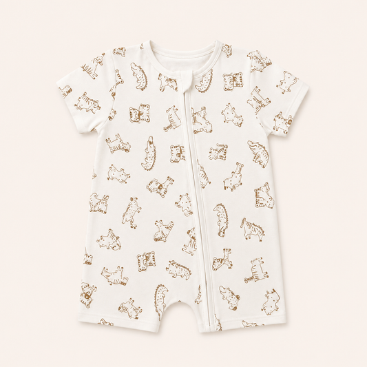 White Animal Romper