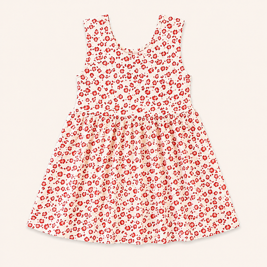 Red Heart Sleeveless Frock