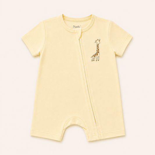 Pale Yellow Giraffe Romper