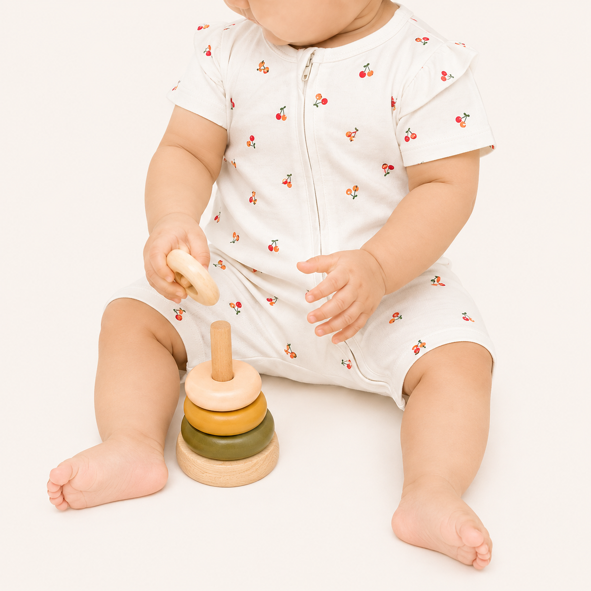 White Cherry Romper