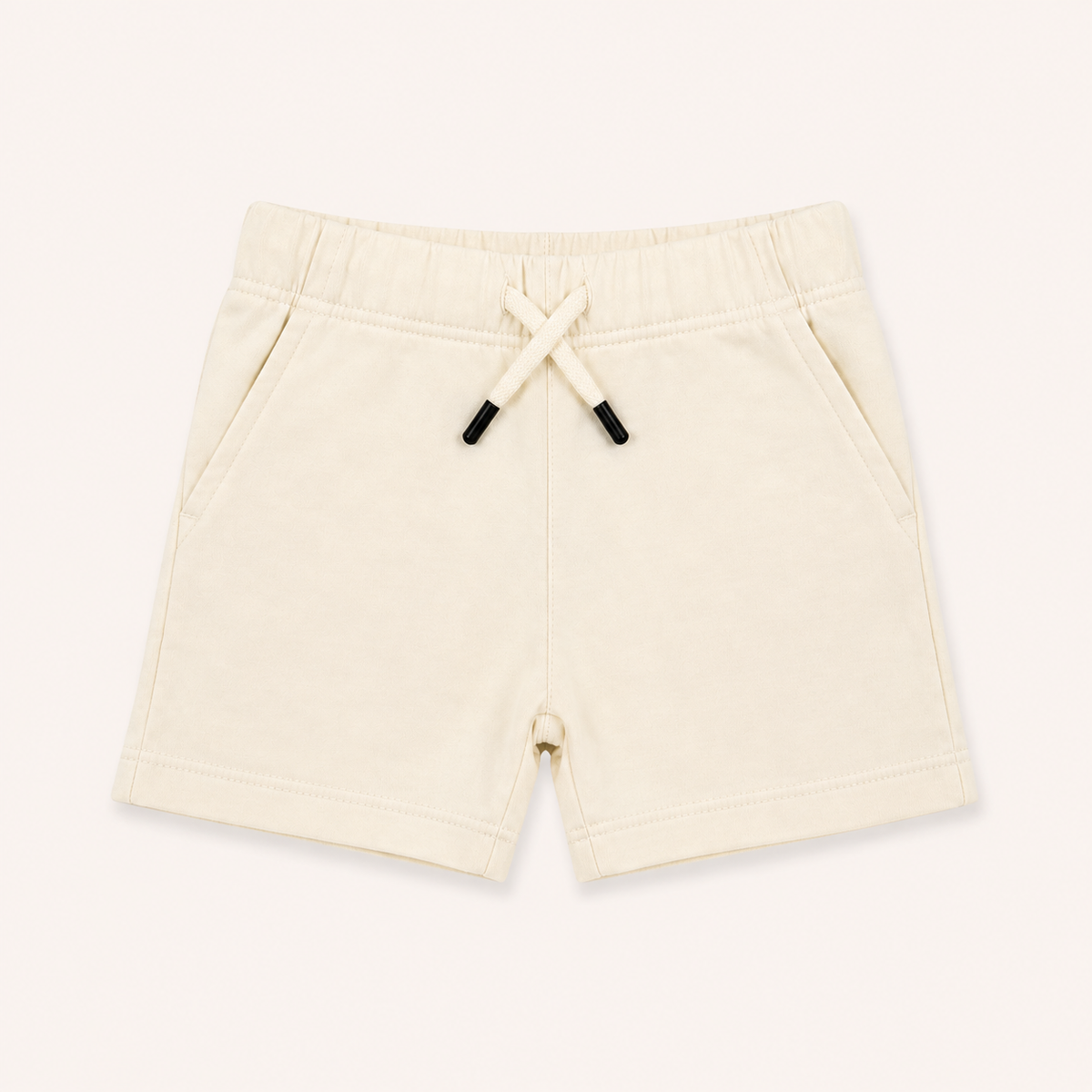 Off White Cotton Shorts
