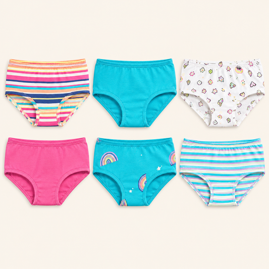 Girls 6-Pack Cotton Underwear Set