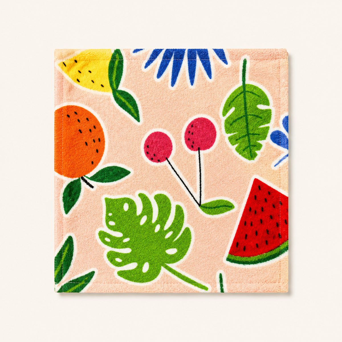 Tropical Print Kids Face Towel Set