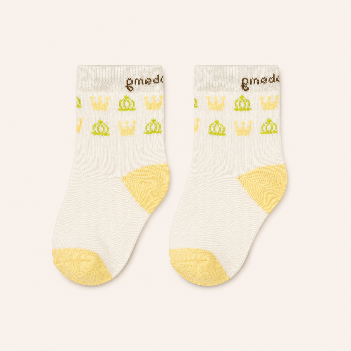 White Print Socks