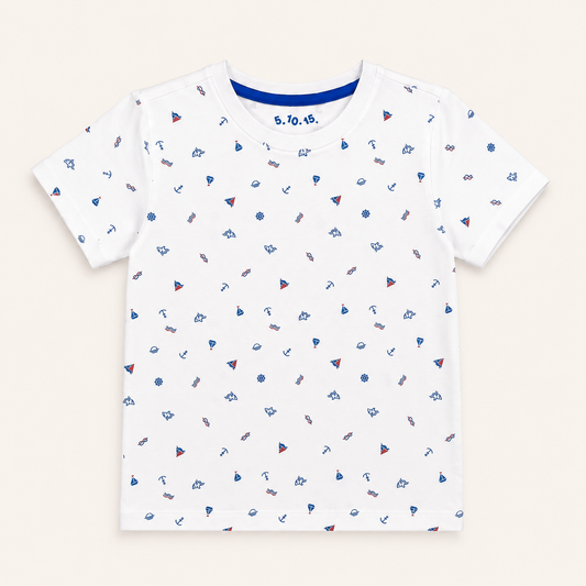 White Boat T-Shirt