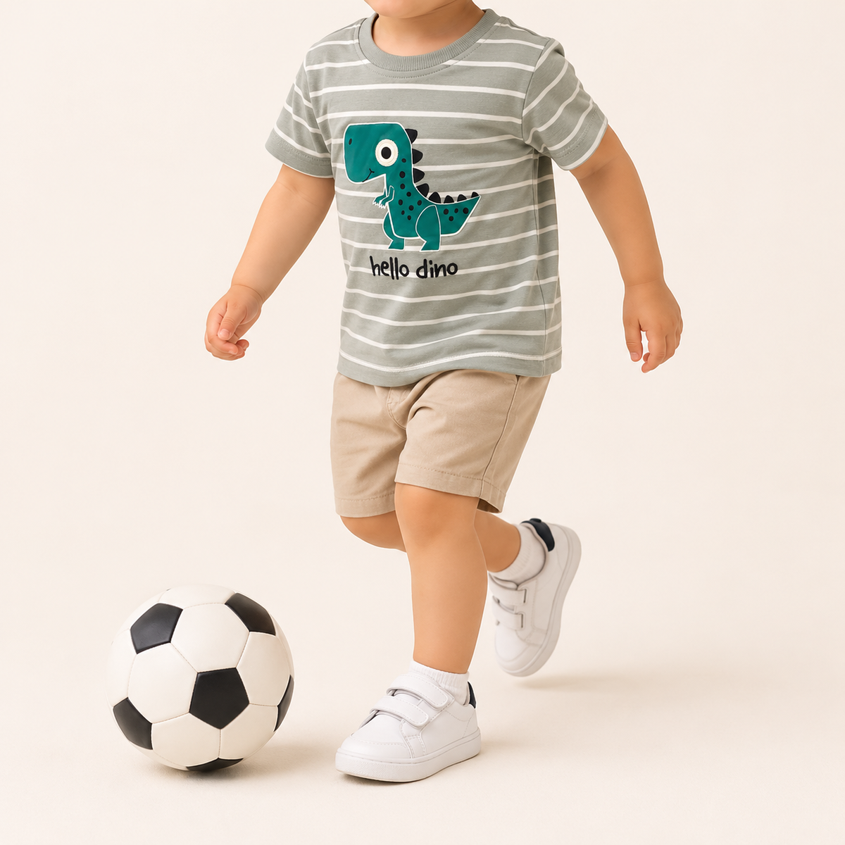Hello Dino Half Sleeves T-Shirt