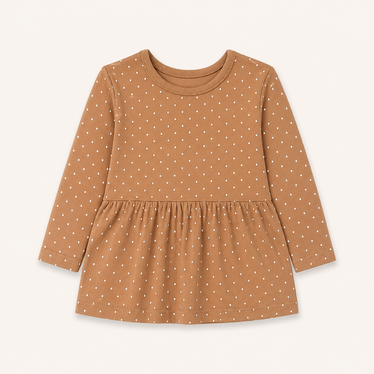 Polka Dot Frock-Nude