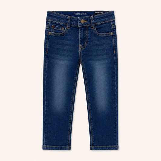 Boys Straight Fit Blue Jeans