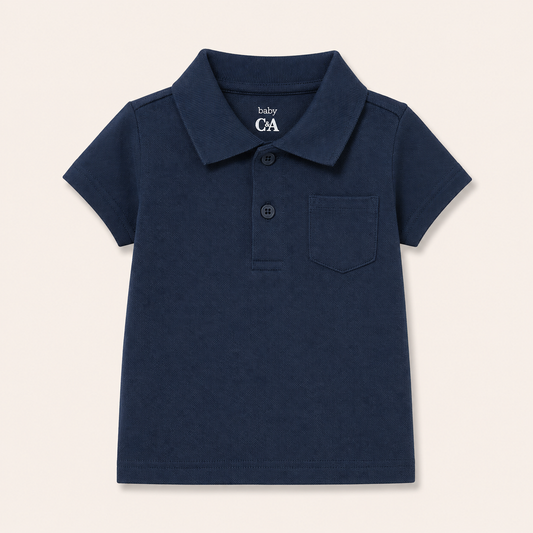 Plain Navy Blue Polo (1 Pc)
