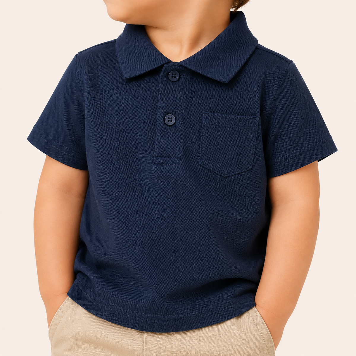 Plain Navy Blue Polo (1 Pc)