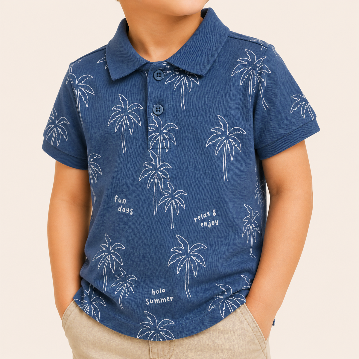 Blue Palm Polo