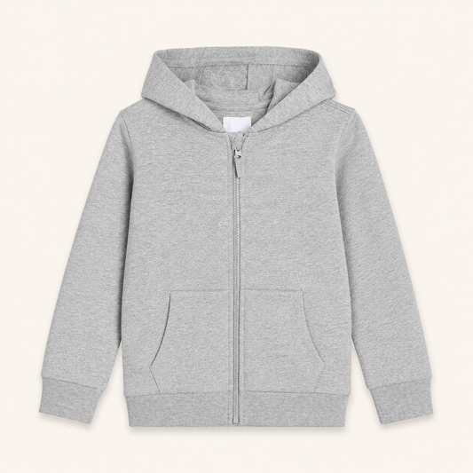Grey Zip-Up Hoodie