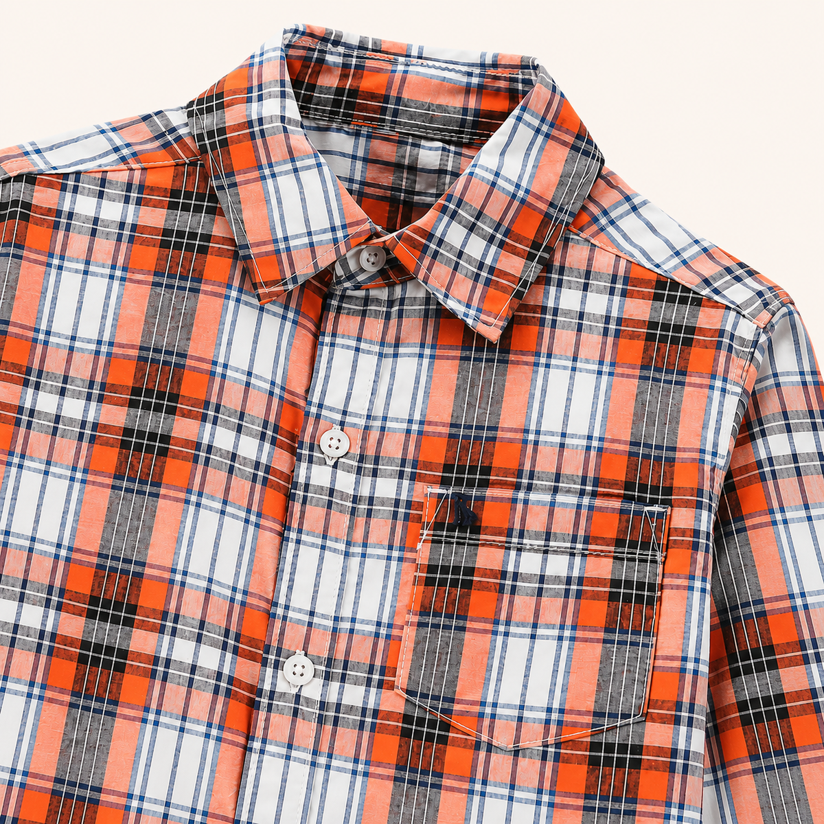 Carter's Orange Checkered Shirt