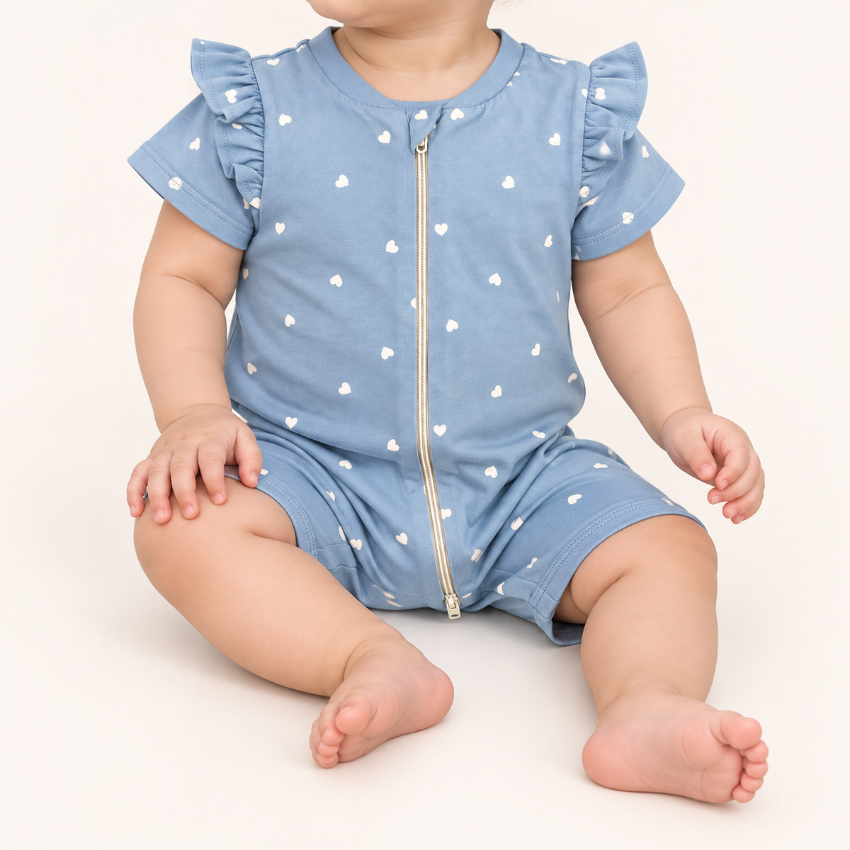 Blue Heart Romper