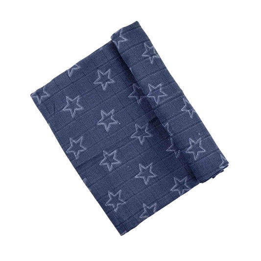 Navy Star Baby Wrap Sheet