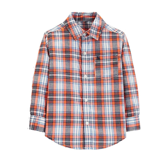 Carter's Orange Blue Dress Shirt