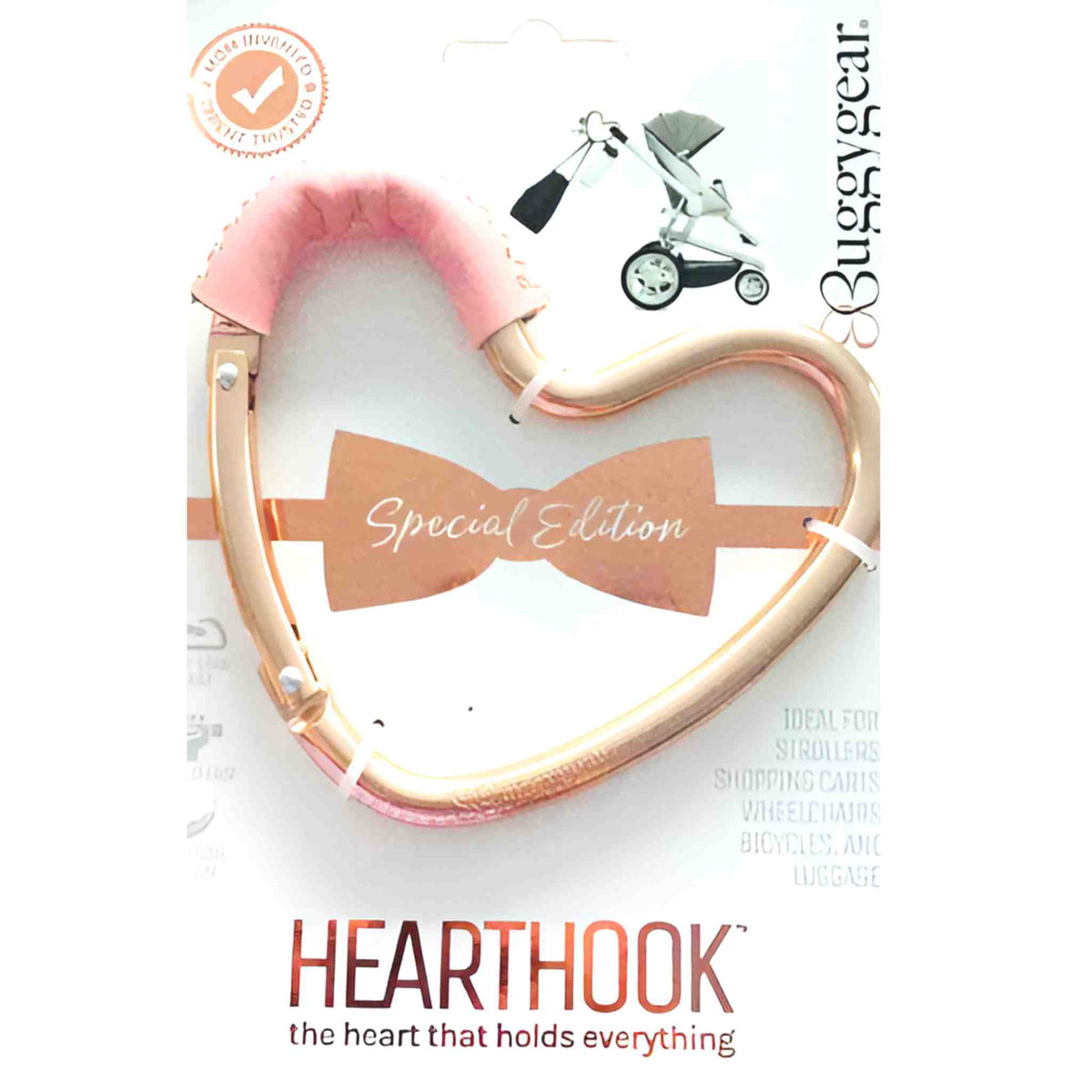 Buggygear Heart Stroller Hook-Rose Gold